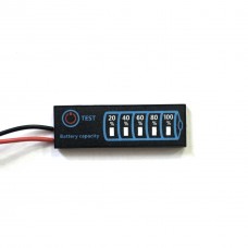 Індикатор заряду акумулятора Li-Ion / LiFePO4 / PB (2S-8S, 12V-24V) з кнопкою TEST