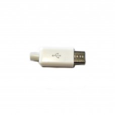 Конектор типу micro USB (папа) білий