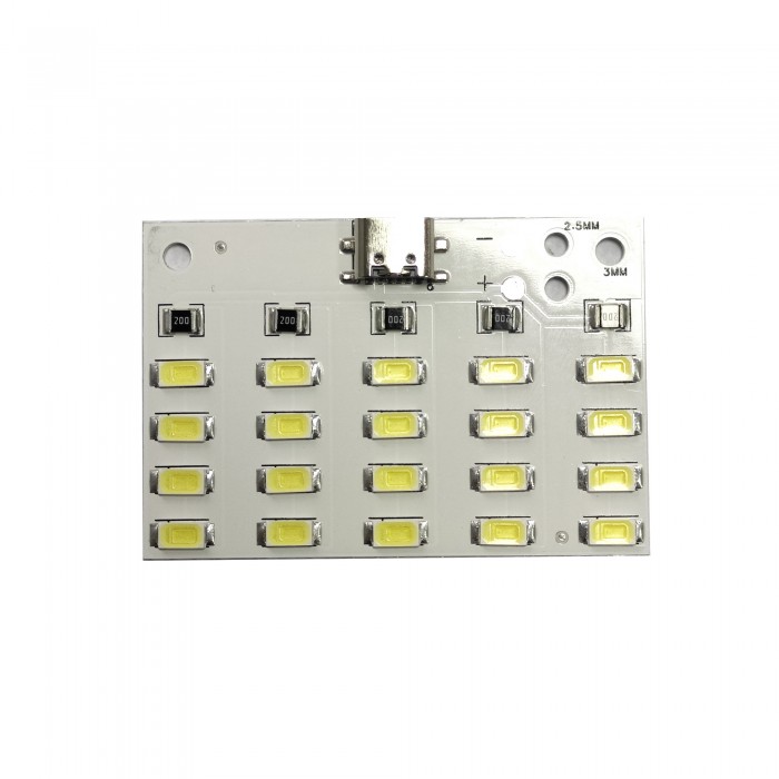 Світлодіодна панель 5 В, usb type C, 20 smd led, 5730